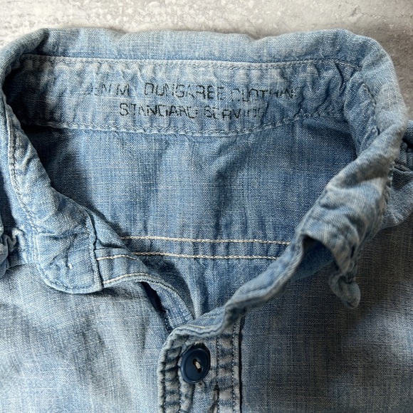 Trico field denim chambray shirt unisex sz 130cm - Picture 2 of 7